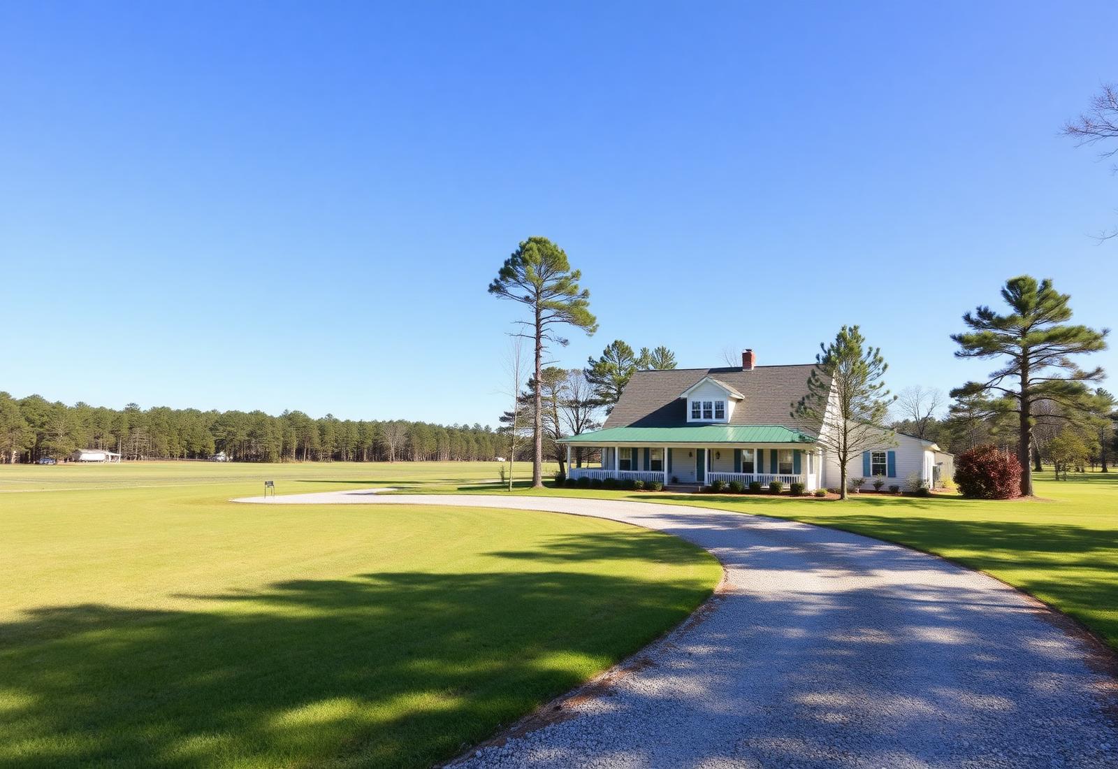 Country farmhouse with pecan trees near Guyton